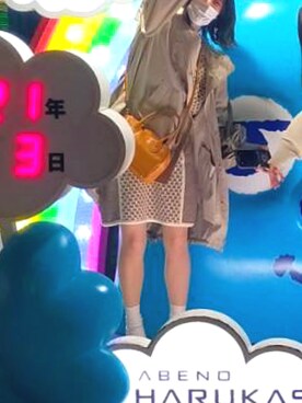 「JEANASIS（ジーナシス）のアイテム（マウンテンパーカー）」を使った、ももぴさん（レディース・153cm）の春コーディネート