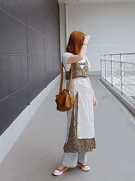 「CONVERSE ALL STAR（コンバースオールスター）のアイテム」を使った、なのさん（レディース・159cm）の夏コーディネート