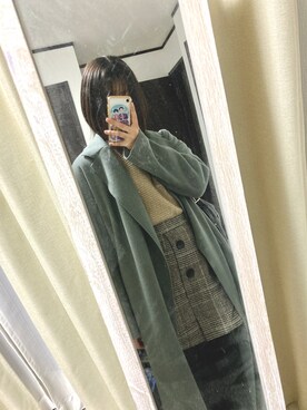 「archives（アルシーヴ）のアイテム（その他アウター）」を使った、Trnさん（レディース・153cm）の冬コーディネート