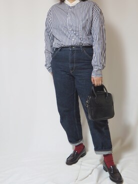 「WEGO（ウィゴー）のWEGO/ミニパールネックレス（ネックレス）」を使った、こーん。さん（レディース・166cm）の秋コーディネート