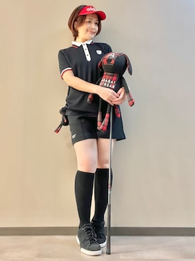 「アイテム（サンバイザー）」を使った、maicoさん（レディース・156cm）の夏コーディネート