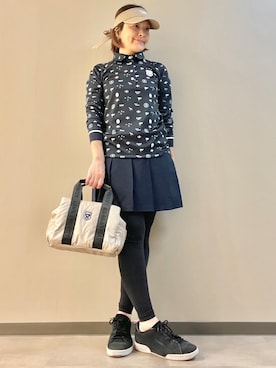 「アイテム（サンバイザー）」を使った、maicoさん（レディース・156cm）の夏コーディネート