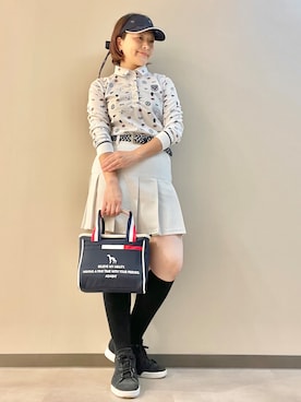 「アイテム（サンバイザー）」を使った、maicoさん（レディース・156cm）の夏コーディネート