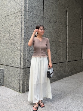 「PROPORTION BODY DRESSING（プロポーションボディドレッシング）のアイテム」を使った、fukaさん（レディース・161cm）の夏コーディネート