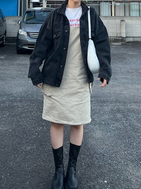 「いいね返し」｜「アイテム（ワンピース/ドレス）」を使った、フウカさん（レディース・161cm）の秋コーディネート