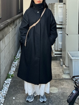 「スニーカー好きと繋がりたい」｜「アイテム（ジャケット/アウター）」を使った、フウカさん（レディース・161cm）の冬コーディネート