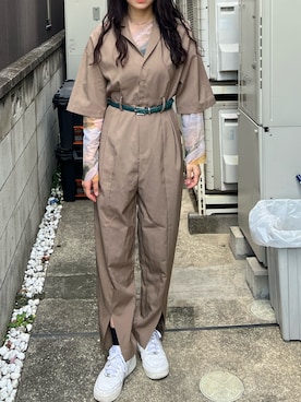 「STYLEMIXER（スタイルミキサー）のアイテム（オールインワン・サロペット）」を使った、フウカさん（レディース・161cm）の秋コーディネート