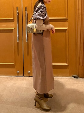 「MARTE（マルテ）のアイテム」を使った、フウカさん（レディース・161cm）の冬コーディネート