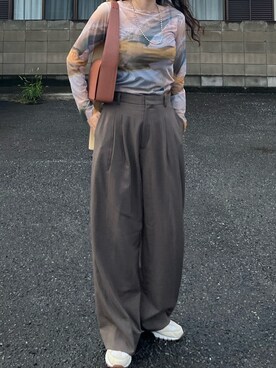 「MARTE（マルテ）のアイテム」を使った、フウカさん（レディース・161cm）の秋コーディネート