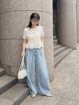 「PROPORTION BODY DRESSING（プロポーションボディドレッシング）のアイテム」を使った、fukaさん（レディース・161cm）の夏コーディネート