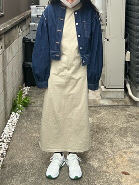 「ラコステ」｜「アイテム（ワンピース/ドレス）」を使った、フウカさん（レディース・161cm）の春コーディネート