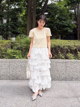 「PROPORTION BODY DRESSING（プロポーションボディドレッシング）のアイテム」を使った、fukaさん（レディース・161cm）の夏コーディネート