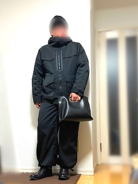 「MB（エムビー）のアイテム（帽子）」を使った、moumouさん（メンズ・170cm）の秋コーディネート