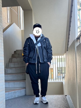「NIKE（ナイキ）のアイテム（ブルゾン）」を使った、moumouさん（メンズ・170cm）の冬コーディネート