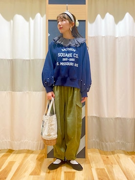 「ナチュラルスタイル」｜「アイテム（アクセサリー）」を使った、natsumeさん（レディース・162cm）の秋コーディネート