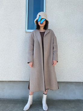 「Cheek（チーク）のアイテム（その他アウター）」を使った、Pentas🦋さん（レディース・163cm）の冬コーディネート
