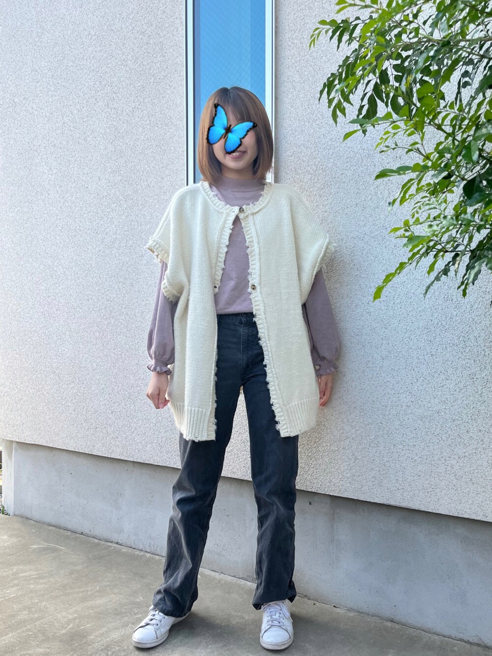 WHO&#39;S WHO gallery - ダメージマルチウェイニット　バックスリットデザイン WHO'S WHO gallery（フーズフーギャラリー）の「スーパービッグ