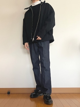 「BASISBROEK（バシスブルック）のアイテム（ジャケット/アウター）」を使った、NITAさん（メンズ・170cm）の冬コーディネート