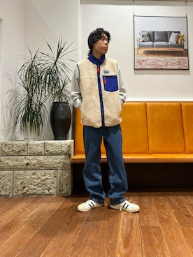 「URBAN RESEARCH DOORS（アーバンリサーチドアーズ）のpatagonia　Ms Classic Retro-X Vest（ベスト）」を使った、sonorin12さん（メンズ・168cm）の秋コーディネート