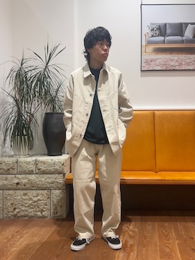 「アイテム（カバーオール）」を使った、sonorin12さん（メンズ・168cm）の秋コーディネート