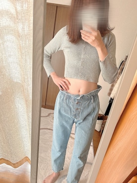 「へそだしコーデ」｜「アイテム（パンツ）」を使った、e r i k aさん（レディース・152cm）の秋コーディネート