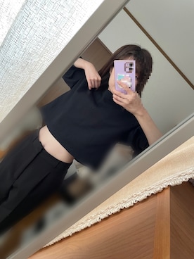 「？のアイテム（スウェット、ブラック系）」を使った、e r i k aさん（レディース・152cm）の冬コーディネート