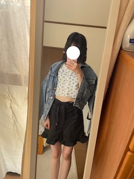 「no brand（ノーブランド）のアイテム（トップス、その他）」を使った、e r i k aさん（レディース・152cm）の夏コーディネート