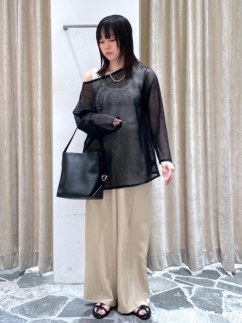 スプリットレザーミドルトートバッグ/バケットバッグ［WEB限定カラー/チャーム付き］