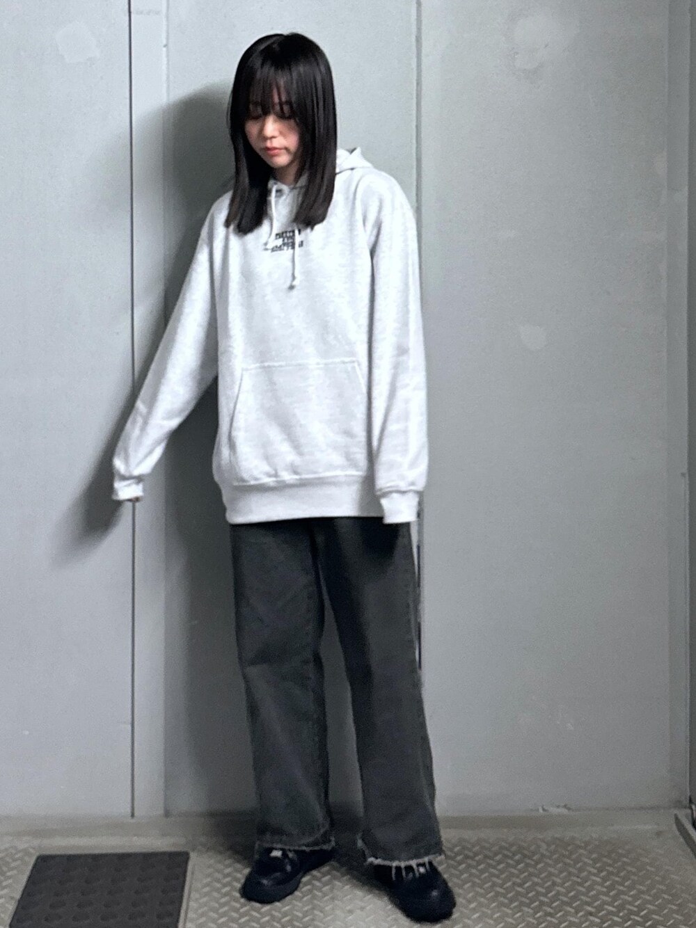 「コラボアイテム、JUNRed、ウェーブ、イエベ秋、混合、トップス、パーカー、ANM95000、JUNRED_limitedorder」｜KONOMIさん（レディース・158cm）の冬コーディネートの1枚目の写真