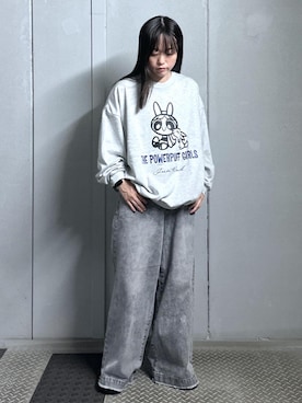 「JUNRED（ジュンレッド）のアイテム（スウェット）」を使った、KONOMIさん（レディース・158cm）の夏コーディネート