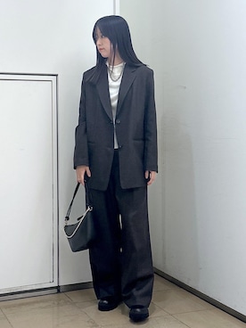 「アイテム（テーラードジャケット）」を使った、KONOMIさん（レディース・158cm・30代）の秋コーディネート