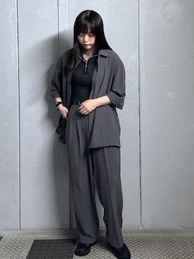 「JUNRED（ジュンレッド）のアイテム（スラックス）」を使った、KONOMIさん（レディース・158cm）の夏コーディネート