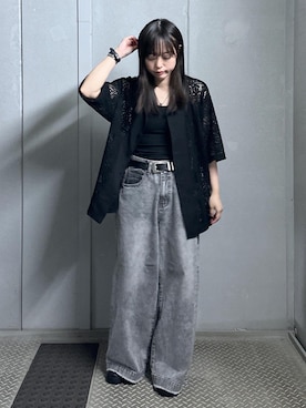 「JUNRED（ジュンレッド）のアイテム」を使った、KONOMIさん（レディース・158cm）の夏コーディネート