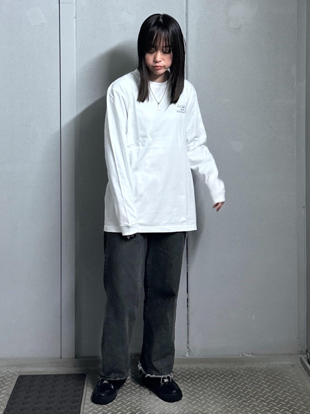 「ロンT、コラボアイテム、JUNRed、ウェーブ、イエベ秋、混合、トップス、Tシャツ/カットソー、ANM95010、JUNRED_limitedorder」｜KONOMIさん（レディース・158cm）の冬コーディネートの1枚目の写真
