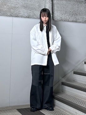 「re_k by JUNRED（レクバイジュンレッド）のアイテム（パンツ）」を使った、KONOMIさん（レディース・158cm）の春コーディネート
