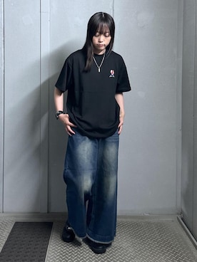 「JUNRED（ジュンレッド）のアイテム」を使った、KONOMIさん（レディース・158cm）の夏コーディネート