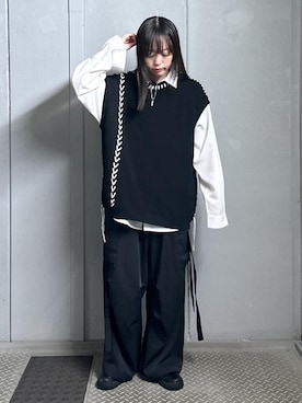 「JUNRED（ジュンレッド）のアイテム」を使った、KONOMIさん（レディース・158cm）の夏コーディネート