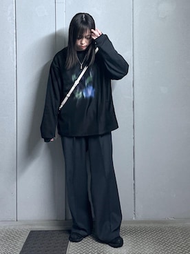 「JUNRED（ジュンレッド）のアイテム（パンツ）」を使った、KONOMIさん（レディース・158cm）の冬コーディネート