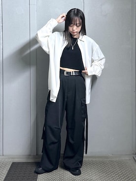 「JUNRED（ジュンレッド）のアイテム」を使った、KONOMIさん（レディース・158cm）の夏コーディネート