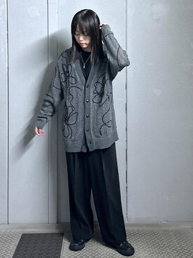 「JUNRED（ジュンレッド）のアイテム（スラックス）」を使った、KONOMIさん（レディース・158cm）の秋コーディネート