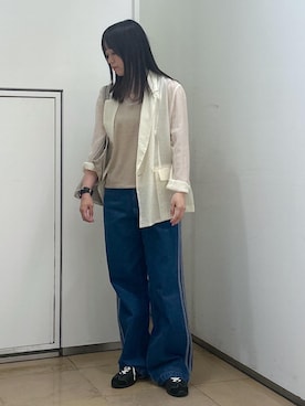 「アイテム（トートバッグ）」を使った、KONOMIさん（レディース・158cm・30代）の夏コーディネート