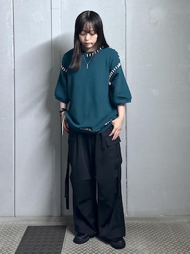 「JUNRED（ジュンレッド）のアイテム」を使った、KONOMIさん（レディース・158cm）の夏コーディネート