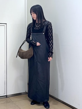 「アイテム（ジャンパースカート）」を使った、KONOMIさん（レディース・158cm・30代）の夏コーディネート