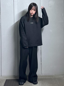 「JUNRED（ジュンレッド）のアイテム（パンツ）」を使った、KONOMIさん（レディース・158cm）の冬コーディネート