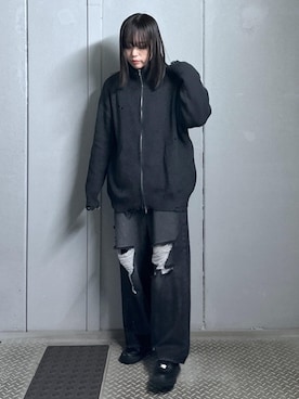 「JUNRED（ジュンレッド）のアイテム」を使った、KONOMIさん（レディース・158cm）の冬コーディネート