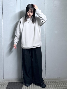 「JUNRED（ジュンレッド）のアイテム（スウェット）」を使った、KONOMIさん（レディース・158cm）の秋コーディネート