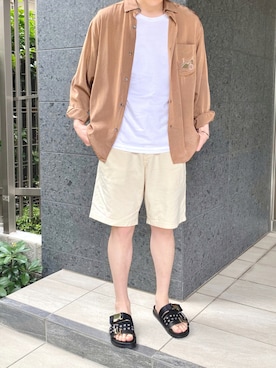 「腕まくり」｜nobutoYAさん（メンズ・172cm）の夏コーディネート