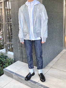 「NIKE（ナイキ）のアイテム（MA-1）」を使った、nobutoYAさん（メンズ・172cm）の冬コーディネート