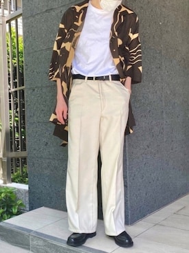 「ISSEY MIYAKE（イッセイミヤケ）のアイテム（ジャケット/アウター）」を使った、nobutoYAさん（メンズ・172cm）の春コーディネート