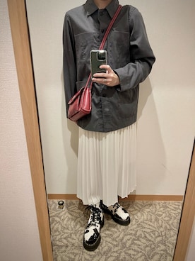 「リネンシャツ」｜nnさん（レディース・157cm）の秋コーディネート